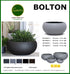 Bolton Shallow Planter-Black - THE GARDEN CENTRE