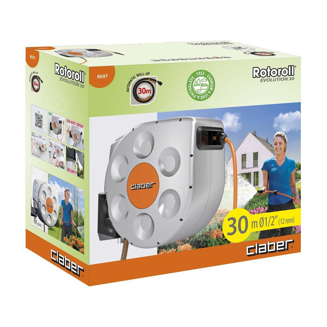 Claber Rotoroll 30mtr-8697 - THE GARDEN CENTRE