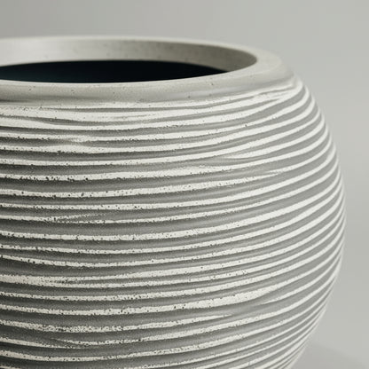 وعاء زراعة مضلع من KAP GLOBE مقاس 40 سم × 32 سم - رمادي