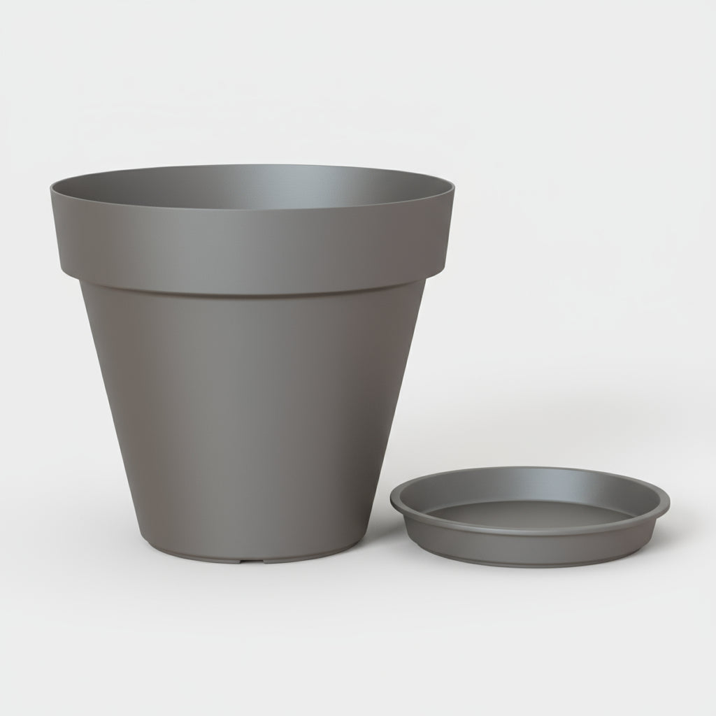 Capri pot with saucer - THE GARDEN CENTRE