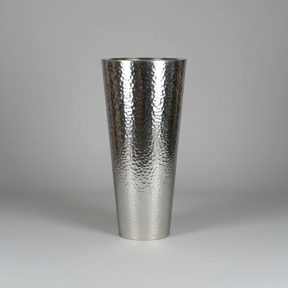 Aluminum Conica Hammered Planter -  Silver - THE GARDEN CENTRE