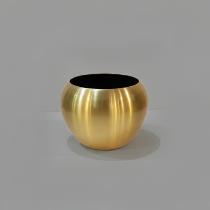 Aluminum Micro Globe  Planter 15cm x 15cm - Gold - THE GARDEN CENTRE