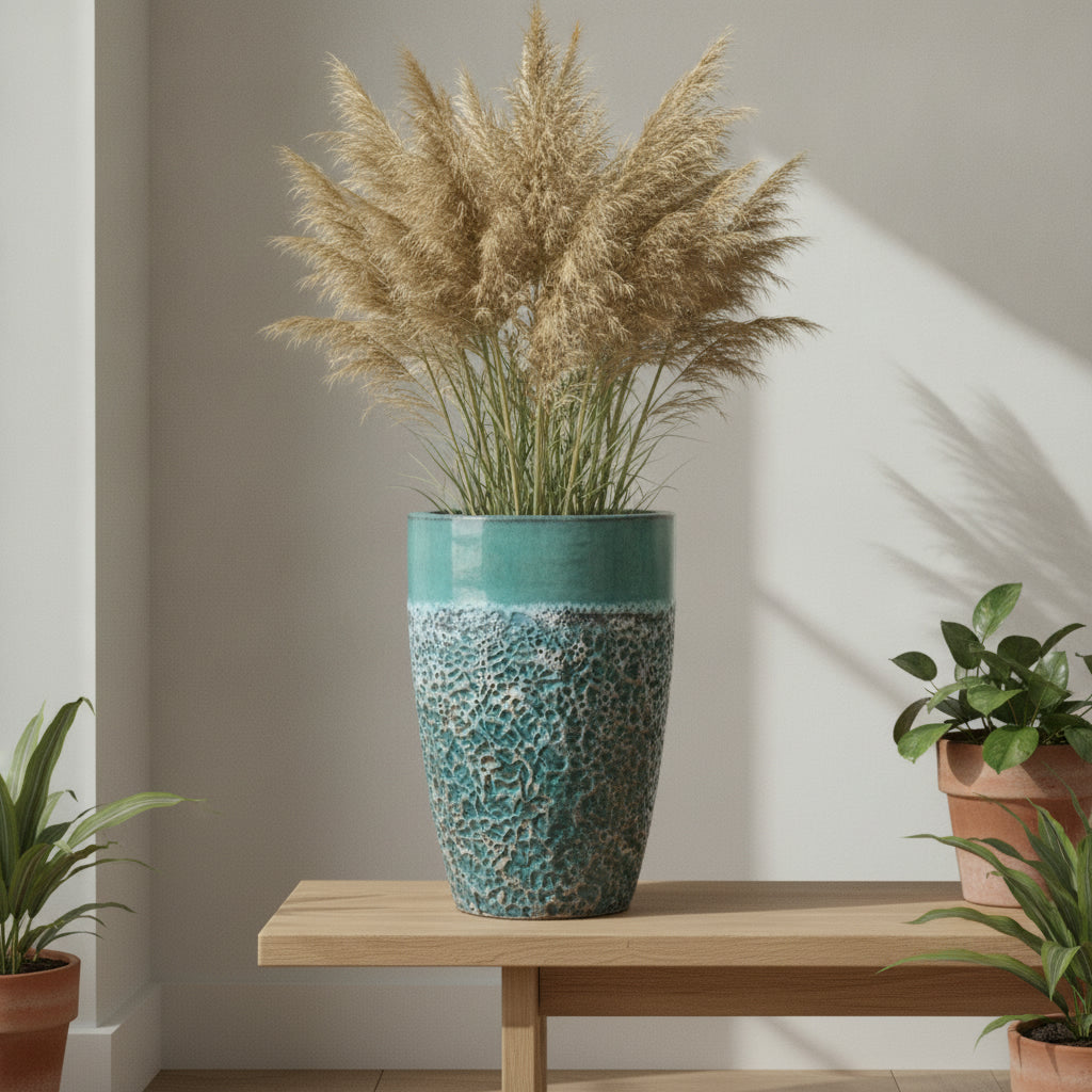 TGC Ceramic Tall Planters-1735218 - THE GARDEN CENTRE