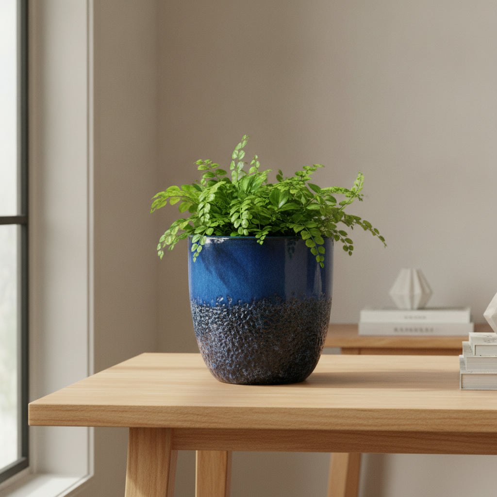 Glazed Ceramic Planter-26451059 - THE GARDEN CENTRE