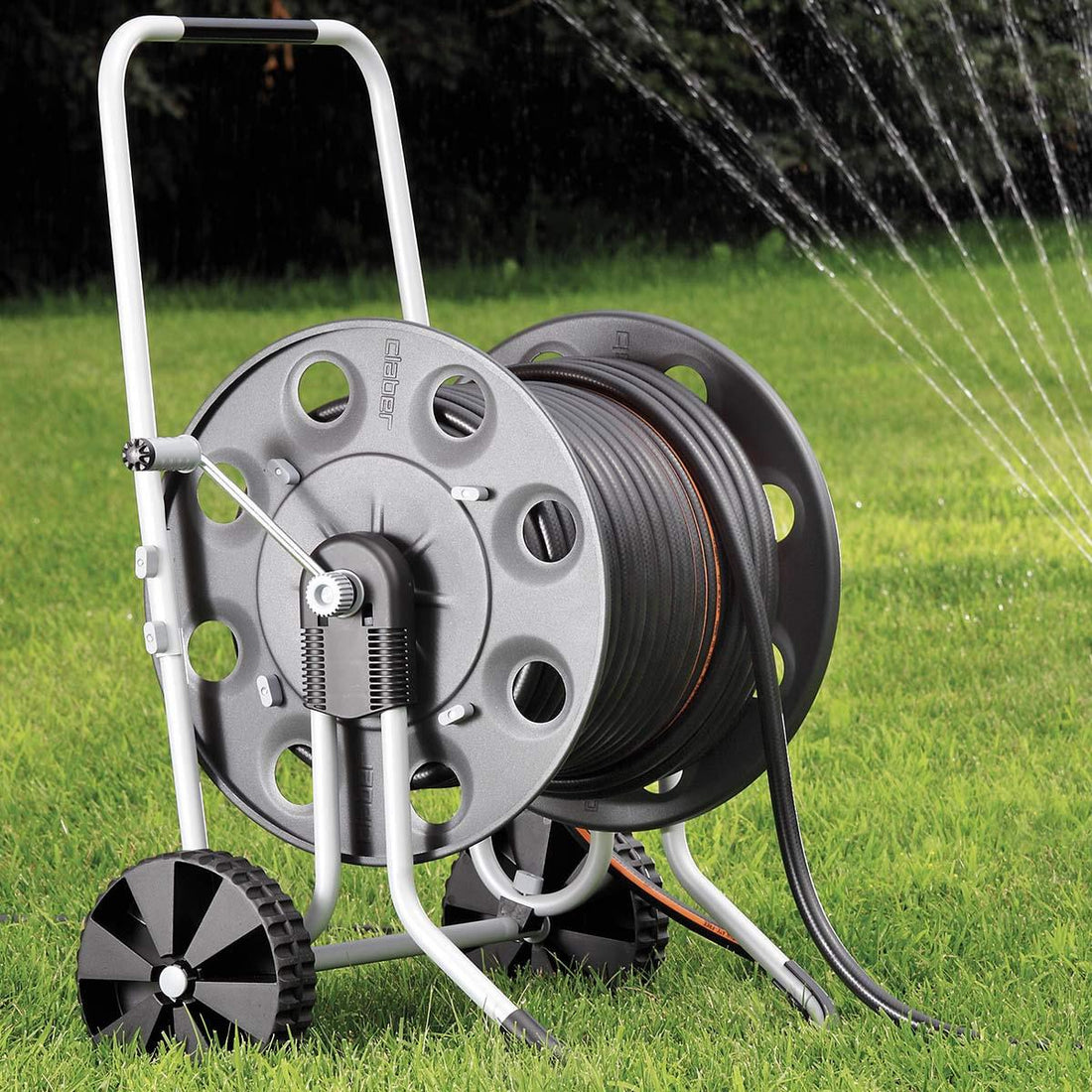 Metal Gemini Hose Reel-8894 - THE GARDEN CENTRE