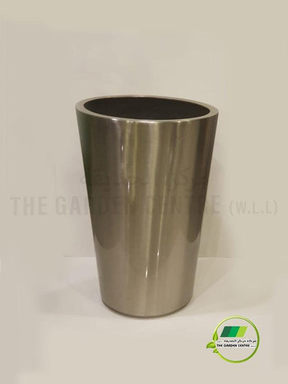 Stainless Steel Classic Conica Planter - Satin Finish - THE GARDEN CENTRE