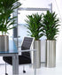 Stainless Steel Classic Parels Planter - Satin & Mirror Finish - THE GARDEN CENTRE