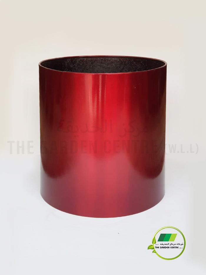 Stainless Steel Planter - Classic Cylinder(Wine Red) - THE GARDEN CENTRE