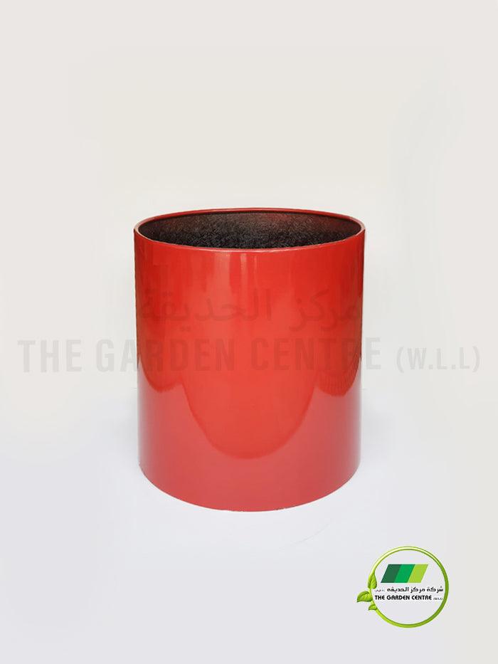 Stainless Steel Planters-Classic Cylinder(Blood Red) - THE GARDEN CENTRE