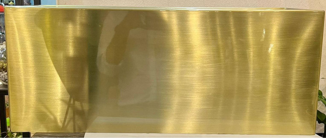 Stainless Steel Rectangular Planters- Full Gold 75cm x 30cm x 30cm - THE GARDEN CENTRE