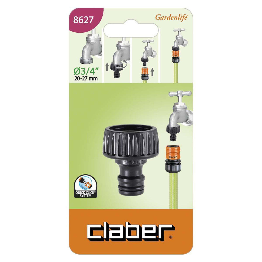 Threaded Tap Connector 3/4&quot;-8627 - THE GARDEN CENTRE